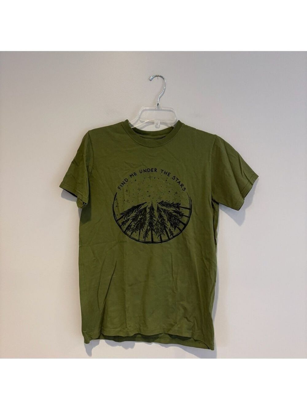 BeCause Forest Green Mountain Graphic Tee Size S